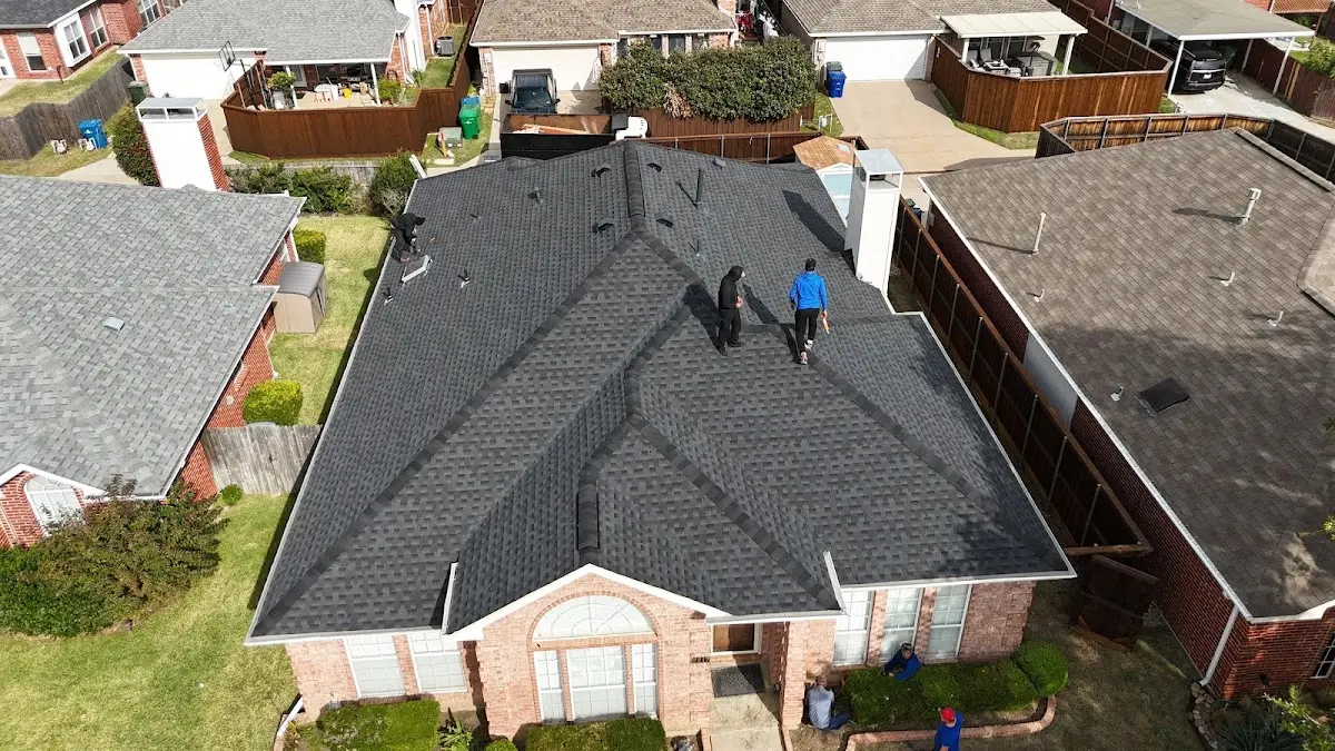 Slate & Tile Roof Repair work in progress on a Jacksonville property